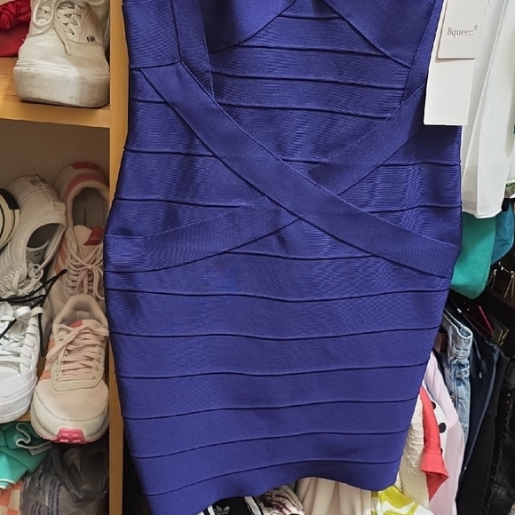 Purple Bandage Dress Sexy Mini - Picture 2 of 8